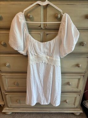 Trixxi Tie Back White Mini Dress